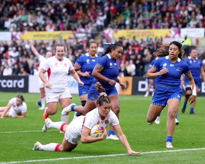 England storm into Rugby World Cup quarter-finals as Breach leads Samoa rout