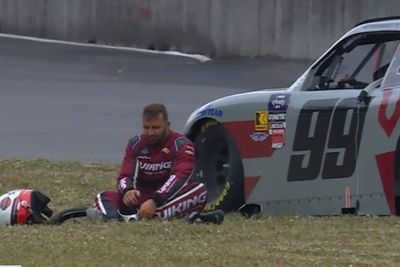 Matt DiBenedetto's feet were "engulfed in flames" in frantic escape
