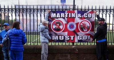 Rangers fans make feelings towards Martin and Stewart clear with derby banner