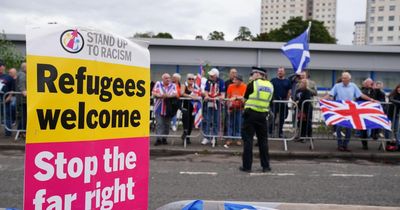 Three men arrested following Falkirk asylum hotel protests