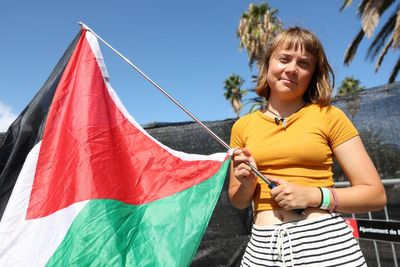 Greta Thunberg’s rousing speech before sailing to Gaza in aid flotilla