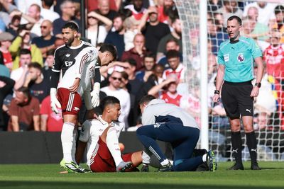 Arsenal hit by William Saliba injury blow in Premier League clash with Liverpool