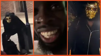 ‘Almost never made it out’: Two men have terrifying encounter with masked figure lurking in London streets