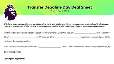 What Is a Premier League Transfer Deadline Day Deal Sheet?