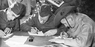 It was lonely during WWII. Those at home and away coped through letters