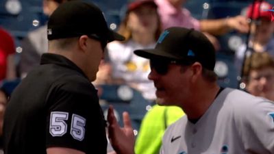 Marlins Manager Gets Away With a Ton of F-Bombs in Umpire’s Face After Early Ejection