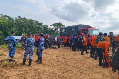 Rescuers search for helicopter that went missing in Indonesia's Borneo