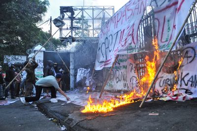 Indonesian police use tear gas on university campuses in ongoing protests