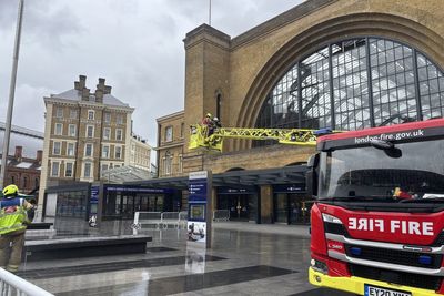 Protester who climbed King’s Cross station clock tower with dog is arrested