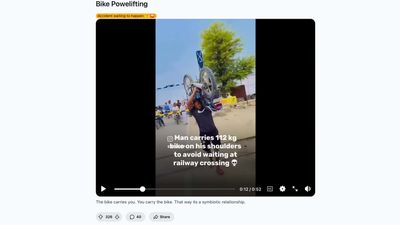 Screw Waiting to Cross Train Tracks, Just Put Your Motorcycle On Your Shoulders and Walk