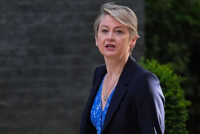 Yvette Cooper encourages public to fly St George’s flag ‘anywhere’ as she does at home