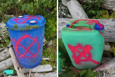 Hundreds of mysterious containers found floating off Alaskan island as authorities probe where they came from