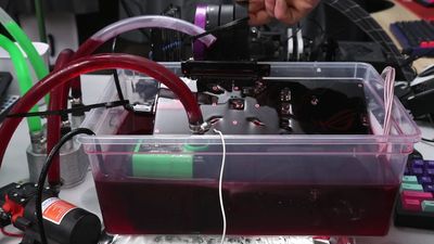 'It crawls into every crevice, stains your cables, and turns teardown into a full day regret spiral.' That's what awaits you if you plan on immersing your graphics card in automatic transmission fluid for a spot of messy overclocking fun