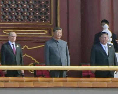 Leaders gather in Beijing for military display – as it happened