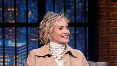 Sharon Stone's cropped trench delivers a refreshing update to a timeless staple