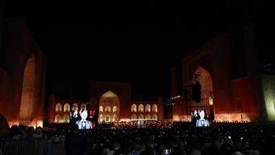 Italian tenor Andrea Bocelli brings his voice to Samarkand’s historic heart