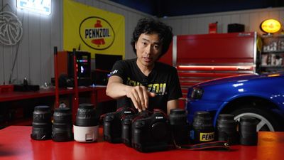 Take a look inside the camera bag of professional motorsport photographer Larry Chen