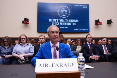 Nigel Farage branded 'Putin-loving free speech impostor' by US congressman during Washington visit