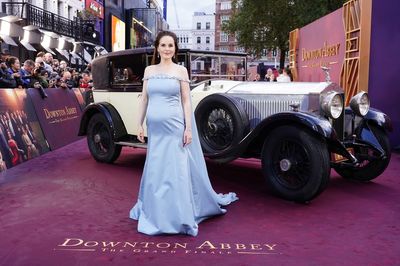Michelle Dockery reveals she is pregnant with first child at Downton premiere