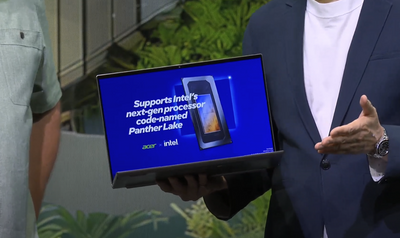 Acer shows off the very first Intel Panther Lake laptop with what's claimed to be the world's biggest haptic touchpad