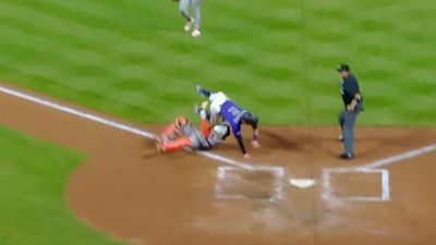 Rockies Baserunner Levels Giants Catcher in Massive Collision at Home Plate