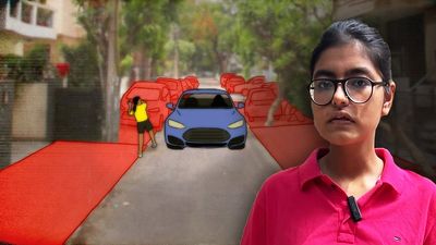 In upscale Delhi neighbourhood, public walkways turn into private parking lots