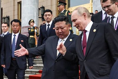 Kim Jong Un’s staff seen scrubbing every surface he touched after meeting with Putin
