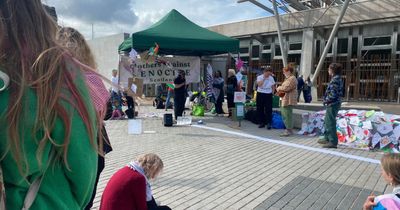 Names of children killed in Gaza read in Holyrood protest lasting 10 hours