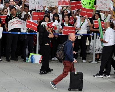 US flight attendants push to be paid when planes aren’t in the air: ‘Most of our passengers have no idea’