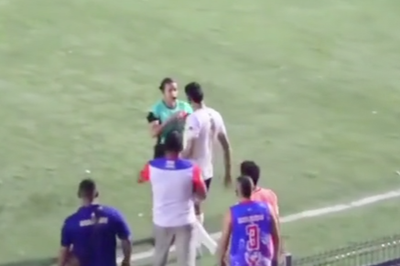 Footballer appears to slap female referee after receiving red card