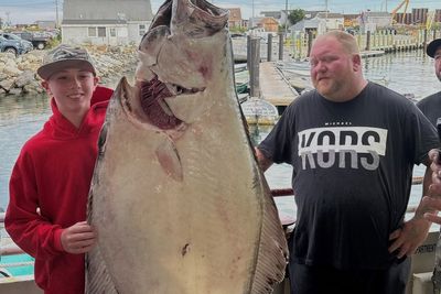 New Hampshire boy, 13, reels in 177-pound halibut while deep-sea fishing that may be a world record