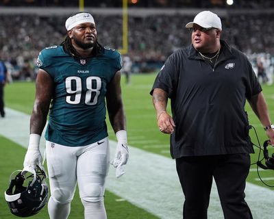 Eagles squeeze past Cowboys as Carter ejected for spitting on Prescott six seconds into season