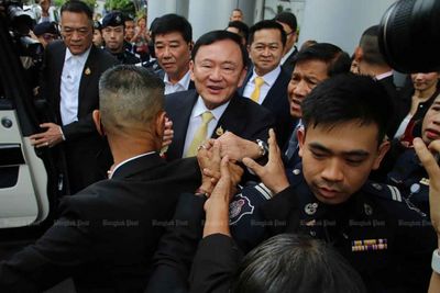 Thaksin says immigration delay forced him to go to Dubai