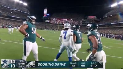 Cameras Caught Cowboys Defender Trash Talking Jalen Hurts After QB Scored Second TD