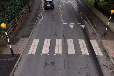 St George’s Cross appears on city’s zebra crossings as flags hoisted across country