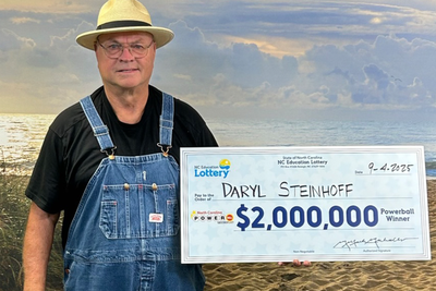 North Carolina man spent an extra dollar on lottery ticket and won $2 million