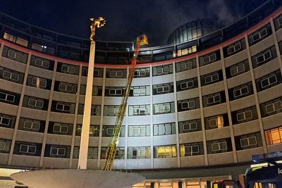 White City fire: 100 firefighters tackle blaze at nine-storey former BBC building in west London