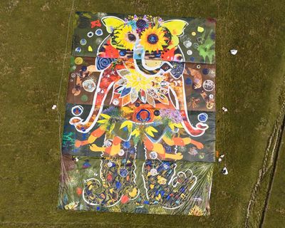 Colourful new community artwork in Dorset steals Cerne Giant’s limelight