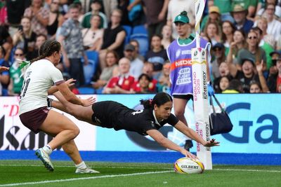 Braxton Sorensen-McGee scores hat-trick as World Cup holders NZ thrash Ireland
