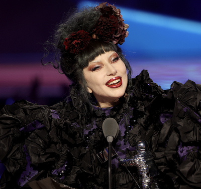 Lady Gaga Brings Mayhem Ball to the 2025 MTV VMAs in a Gothic Marc Jacobs Dress and Floral Headdress