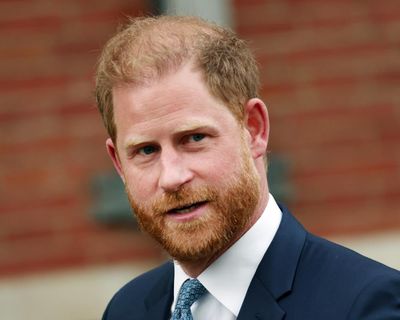 Prince Harry lays wreath for Queen Elizabeth on first day of UK visit