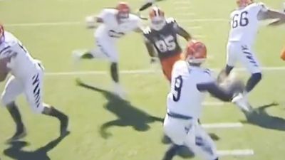 Joe Burrow Getting Absolutely Lit Up by Myles Garrett is Scariest Video of Week 1