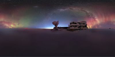 South Pole Telescope beneath a rainbow of colors | Space photo of the day for Sept. 8, 2025