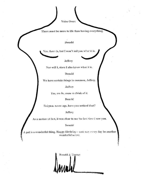 House Democrats share image of apparent Trump birthday note to Epstein