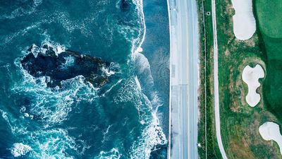 "I began by flying close to the rock and focusing on capturing the crashing waves" – shot with the DJI Mavic Pro