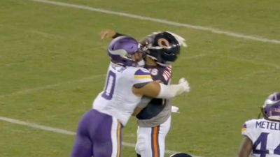 Caleb Williams, DJ Moore Both Took Huge Hits on Same Play During Bears' Comeback Attempt