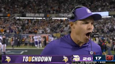 Kevin O'Connell's Reaction to J.J. McCarthy's 14-Yard Rush TD Was Pure Joy