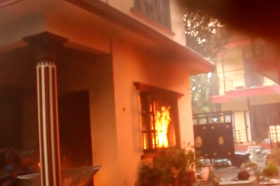 Nepal prime minister’s private residence engulfed in flames as anti-corruption protests erupt