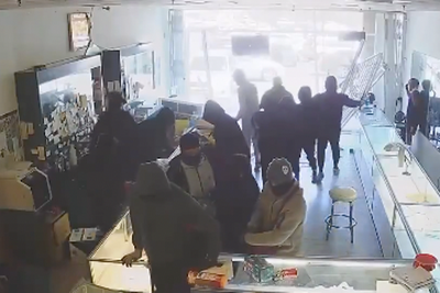 Jewelry shop owner suffers stroke after robbers smash their way in