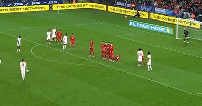 Watch as Rangers new boy Cornelius scores stunning free-kick vs Wales